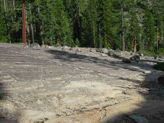 Granite slab along Tahoe to Yosemite Trail across Mokelumne Wilderness.